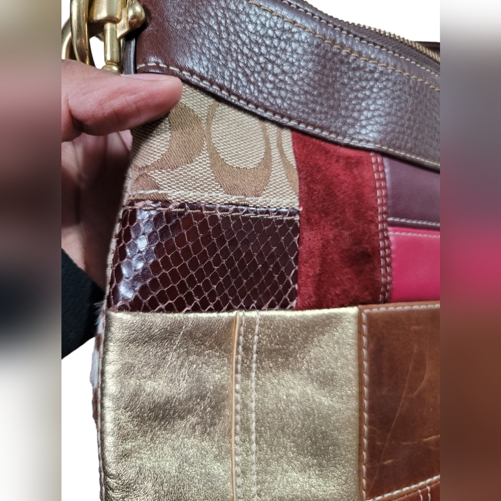 Vintage Coach Patchwork Shoulder Bag - Picture 11 of 12